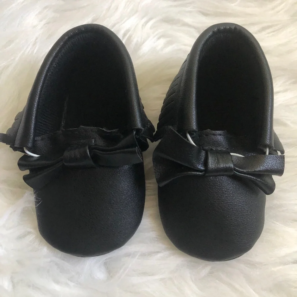 Baby girl 6-12M mocassin black shoes